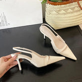 LIZAKOSHT  -  Spring New Brand Women Sandal Fashion Shallow Slip On Ladies Elegant Slingback Shoes Thin High Heel Dress Pumps New Woman